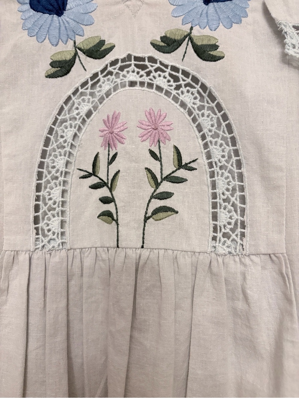 SEA Celia Embroidery Dress in Sky NWT Medium - Picture 6 of 10